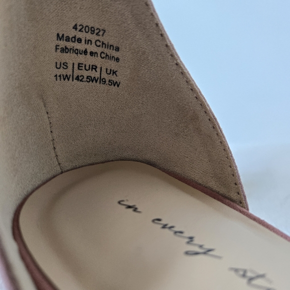 NWT PENNINGTONS Size 11W Open Toe Dusty Pink Blush Sandals  3" Block High Heels - Picture 4 of 9